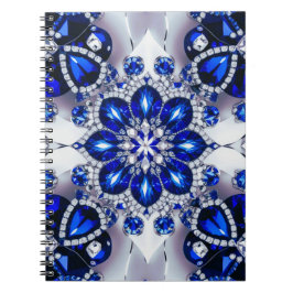 Notitieboek met blauw witte kleuren Abstract Desig