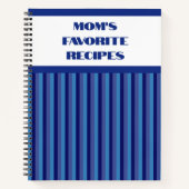 Notitieboek met blauwe strepe spiraal (Voorkant)