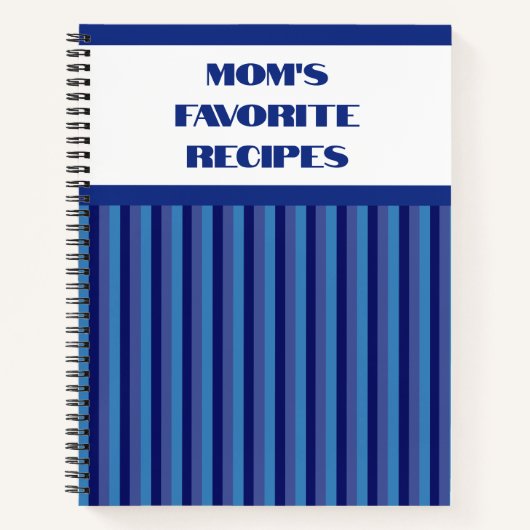 Notitieboek met blauwe strepe spiraal (Voorkant)