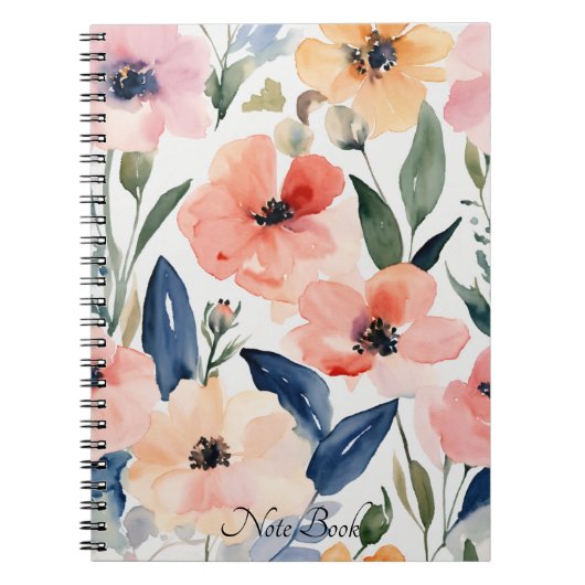 Notitieboek met bloementhema (Voorkant)
