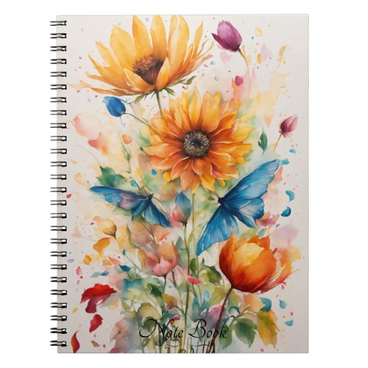 Notitieboek met bloementhema (Voorkant)
