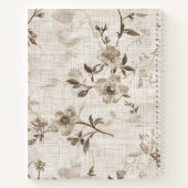 Notitieboek met Brown Floral Design (Achterkant)