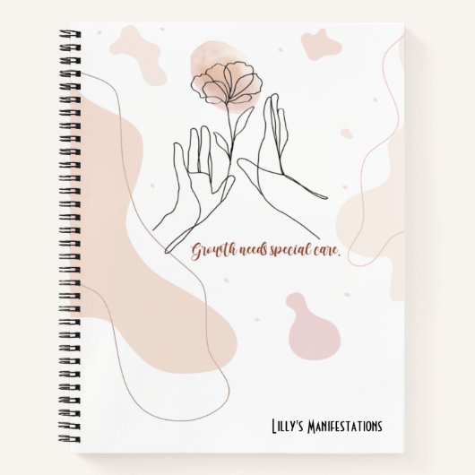 Notitieboek met bruine Abstracte vormen (Voorkant)