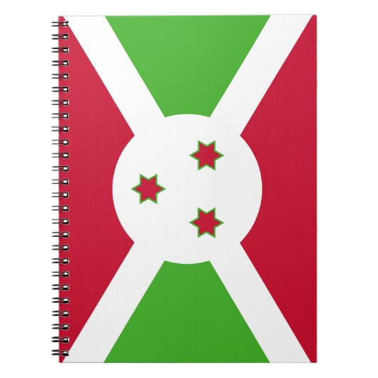 Notitieboek met Burundese vlag (Voorkant)