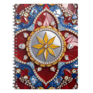 Notitieboek met Colombiaanse kleuren Abstract Desi