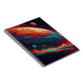 Notitieboek met Cosmic Planet Design - Ruimtekunst (Rechterzijde)