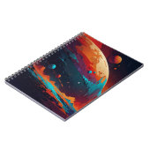 Notitieboek met Cosmic Planet Design - Ruimtekunst (Linkerzijde)