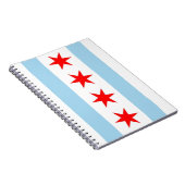 Notitieboek met de vlag van Chicago, Illinois Stat (Rechterzijde)