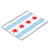 Notitieboek met de vlag van Chicago, Illinois Stat (Linkerzijde)