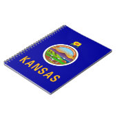 Notitieboek met de vlag van de staat Kansas (Linkerzijde)