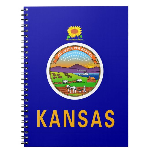 Notitieboek met de vlag van de staat Kansas (Voorkant)
