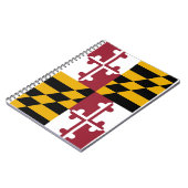 Notitieboek met de vlag van de staat Maryland (Linkerzijde)