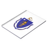 Notitieboek met de vlag van de staat Massachusetts (Linkerzijde)