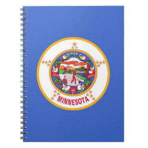 Notitieboek met de vlag van de staat Minnesota