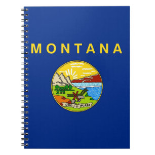Notitieboek met de vlag van de staat Montana