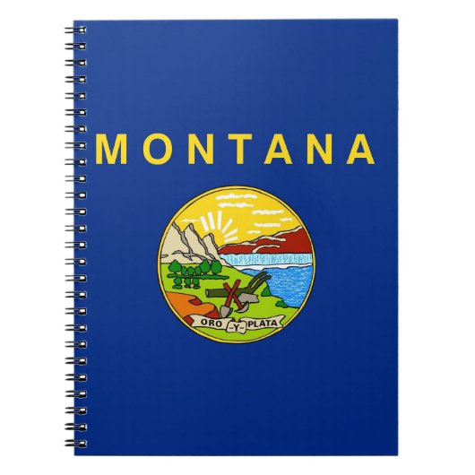 Notitieboek met de vlag van de staat Montana (Voorkant)