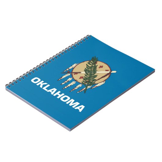 Notitieboek met de vlag van de staat Oklahoma (Linkerzijde)