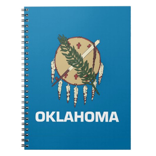 Notitieboek met de vlag van de staat Oklahoma (Voorkant)