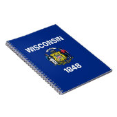Notitieboek met de vlag van de staat Wisconsin (Rechterzijde)