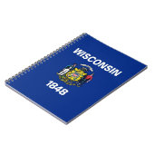 Notitieboek met de vlag van de staat Wisconsin (Linkerzijde)