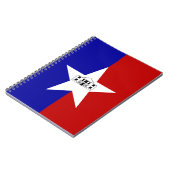 Notitieboek met de vlag van de stad San Antonio (Linkerzijde)