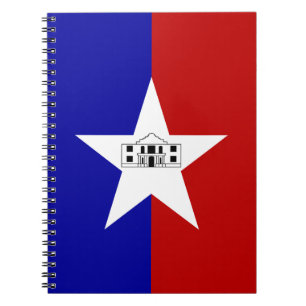 Notitieboek met de vlag van de stad San Antonio