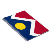 Notitieboek met de vlag van Denver City, deelstaat (Rechterzijde)