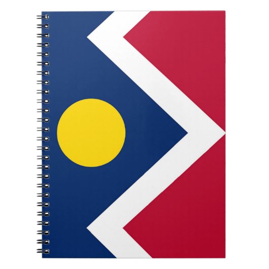 Notitieboek met de vlag van Denver City, deelstaat (Voorkant)