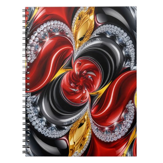 Notitieboek met Duitse kleuren Abstract Design (Voorkant)