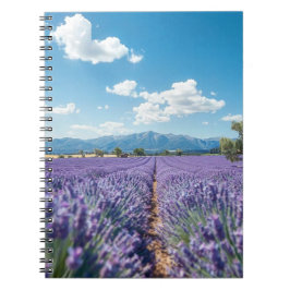 Notitieboek Met Een Landschap Buiten Met Bergen