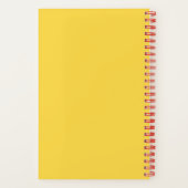 notitieboek met een meisje met een krans van blauw (Achterkant)