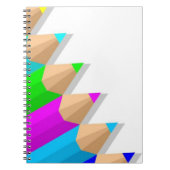 Notitieboek met gekleurde pennen (Voorkant)