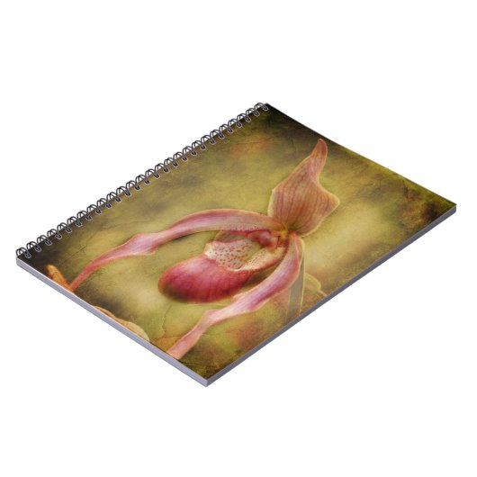 Notitieboek met getextureerd orchidee (Linkerzijde)