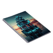 Notitieboek met Glass Cube Pyramid – Tranquil Suns (Rechterzijde)