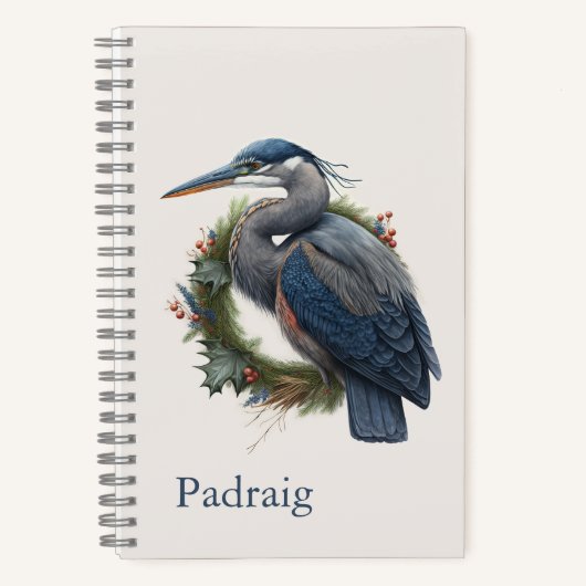  Notitieboek met Great Blue Heron (Voorkant)