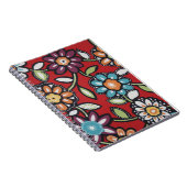 notitieboek met handbeschilderde bloemen (Rechterzijde)