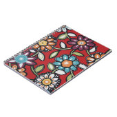 notitieboek met handbeschilderde bloemen (Linkerzijde)