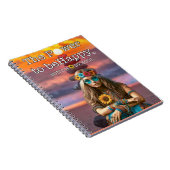 NOTITIEBOEK MET HIPPIETHEMA (Rechterzijde)