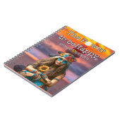 NOTITIEBOEK MET HIPPIETHEMA (Linkerzijde)