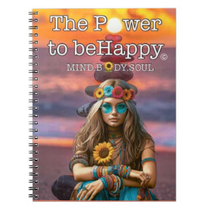 NOTITIEBOEK MET HIPPIETHEMA