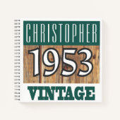 Notitieboek met jaar 1953 Vintage naam (Voorkant)