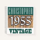 Notitieboek met jaar 1955 Vintage naam (Voorkant)