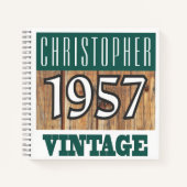 Notitieboek met jaar 1957 Vintage naam (Voorkant)