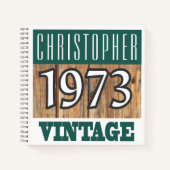 Notitieboek met jaar 1973 Vintage naam (Voorkant)