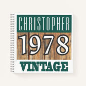 Notitieboek met jaar 1978 Vintage naam (Voorkant)
