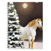 Notitieboek met kerstboom en paard (Voorkant)