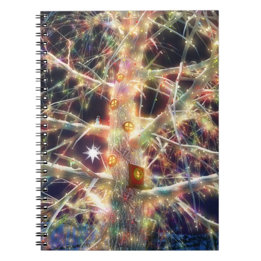 Notitieboek met kerstboomkleed (Voorkant)