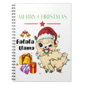 Notitieboek met kerstllama (Voorkant)