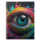 Notitieboek met kleurrijk oogontwerp (Voorkant)