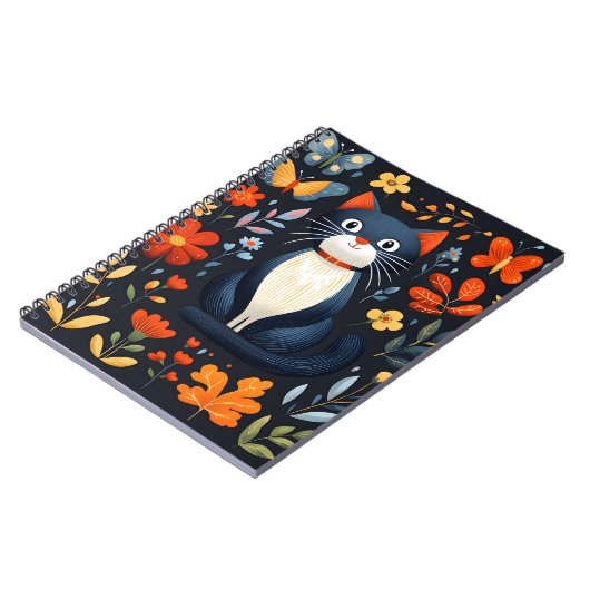 Notitieboek met leuke kattenprint cover (Linkerzijde)